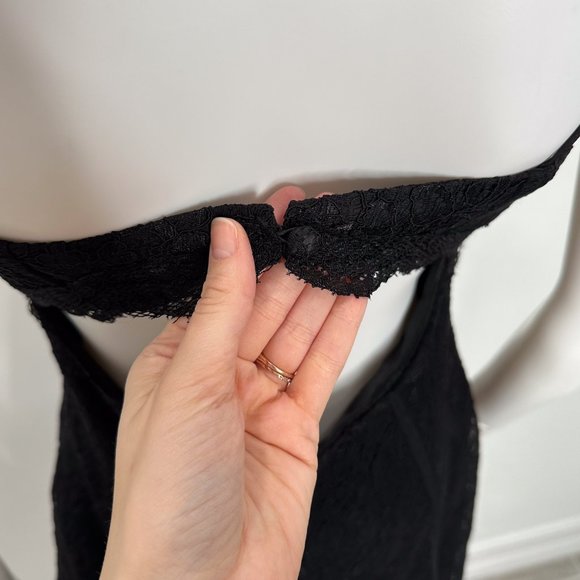 ML Monique Lhuillier Sweetheart Neckline Lace Overlay Cocktail Dress in Black - Picture 8 of 16